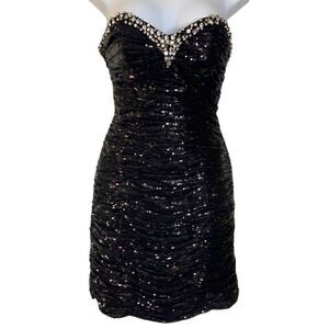 La Femme Paris Sequin Mini Dress